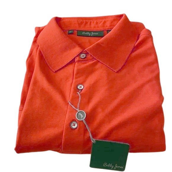 NEW Bobby Jones Collection Golf Shirt!XLOrangeMade in Peru of Pima Cotton
